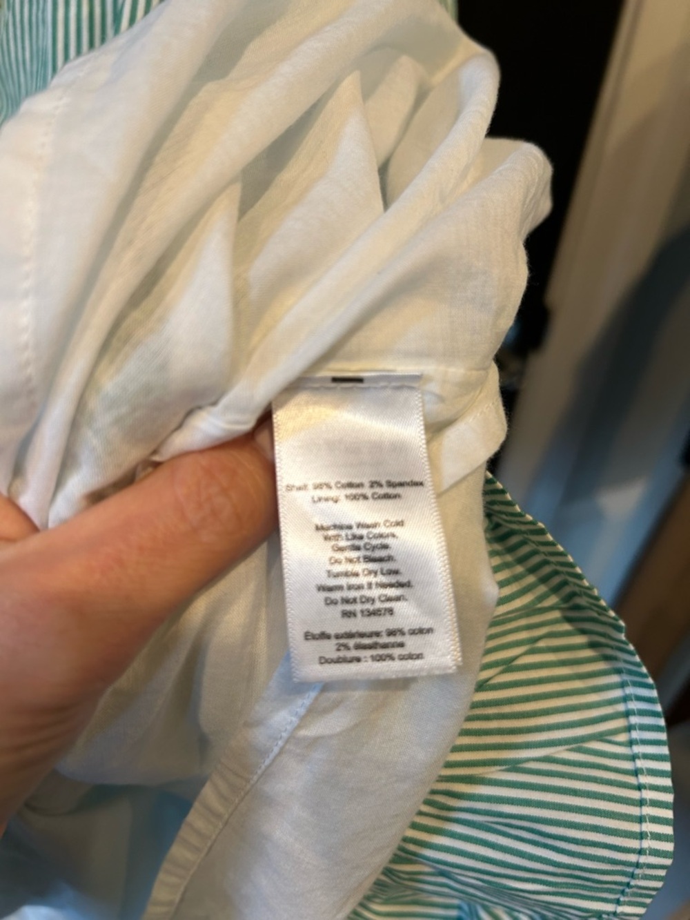 Vineyard Vines Green Stripe Ruffle Dress - Picture 12 of 12
